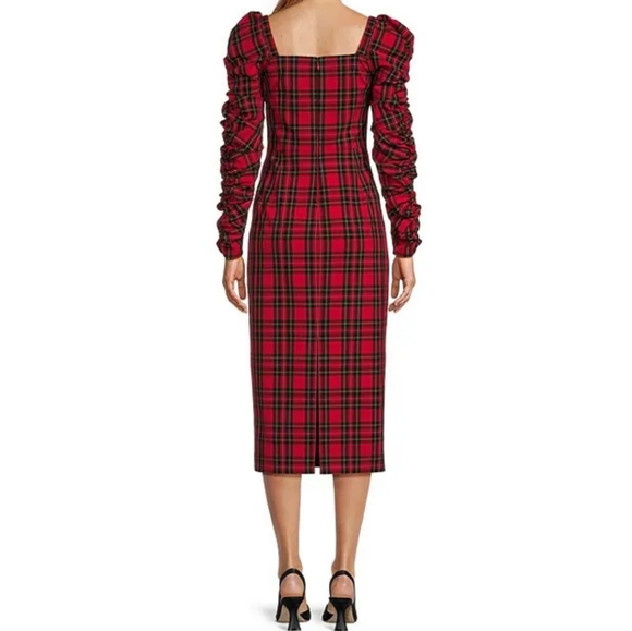 ANTONIO MELANI PLAID PRINT DRESS - Picture 2 of 7